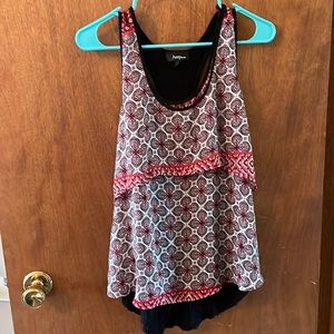Amy wear sheer layered tank top